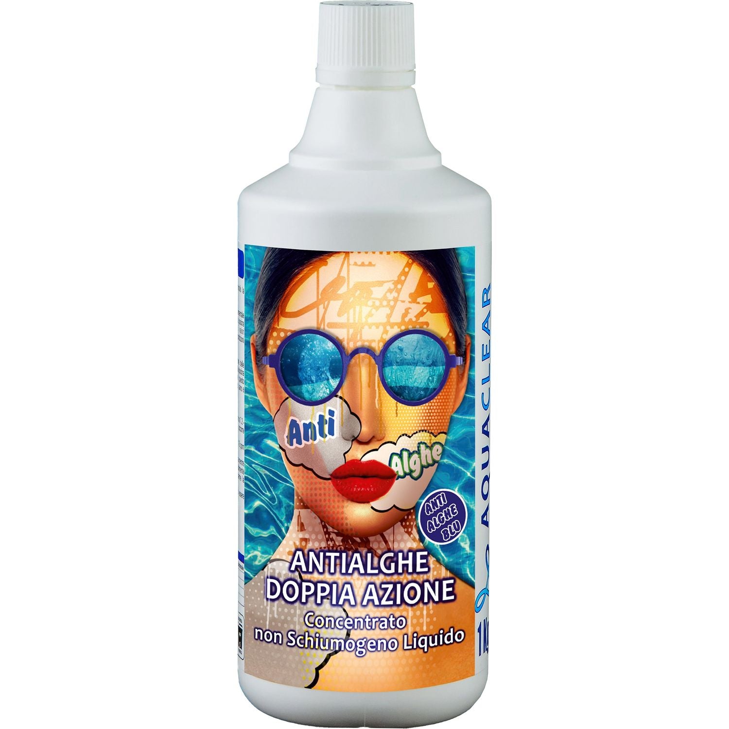 AQUACLEAR - Antialghe Doppia Azione non schiumogeno liquido 1 kg